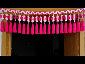 EASY WOOLEN DOOR HANGING TORAN DIY DOOR HANGING CRAFT IDEAS WOOLEN TORAN MAKING