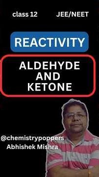 👉 Why Aldehydes Are More Reactive Than Ketones? 😲 | Steric & Inductive Effect | #Shorts