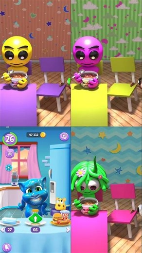 Geometry Dash want Nutella (Wind from the landscape vs Fire in the hole) #geometrydash #shorts