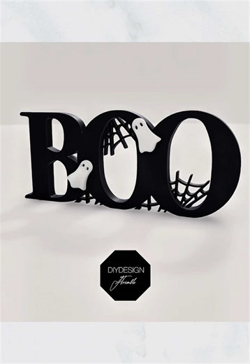 🎃🕸️ BOOtiful Halloween Sign👻✨ Say boo! to boring decor—our brand-new 3D-printable Halloween sign is here and it’s crawling with spiderwebs (literally). This haunted little cutie stands upright on shelves, mantels, or spooky tier trays—and comes with tiny ghosts you can print separately and style your way. ⠀ 🖤 Instant .STL download 🖤 Includes 3 file versions 🖤 Perfect for Halloween shelf sitters or party displays 🖤 Commercial use up to 1000 prints ⠀ Created with love (and just a touch of m