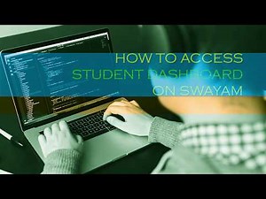 Accessing Student Dashboard on SWAYAM