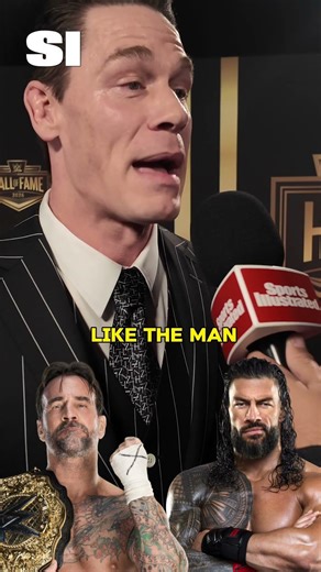 John Cena Picks Between CM Punk and Roman Reigns 👀 #wwe #wrestlemania