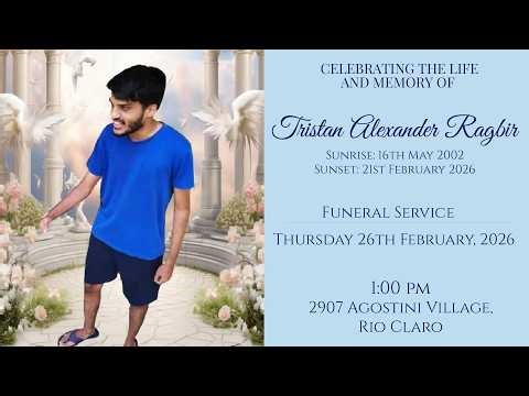 The Funeral Service of Tristan Alexander Ragbir