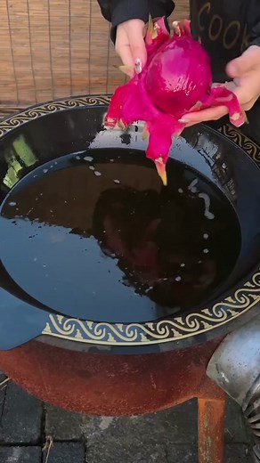 Cutting and Preparing Red Dragon Fruit Step-by-Step