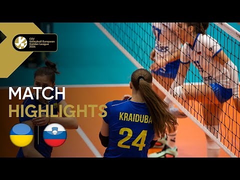 Ukraine vs. Slovenia - Match Highlights I European Golden League Women 2024