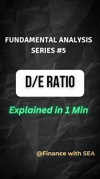 Debt to Equity Ratio 🚨 Explained in 1 Min #shorts