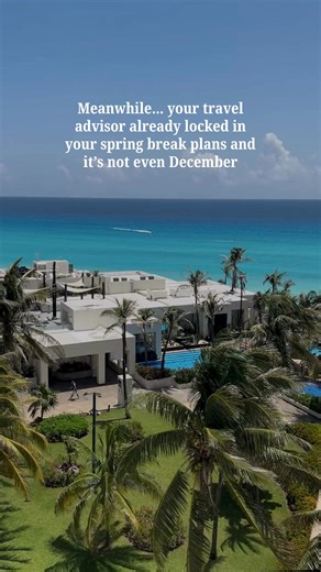 "Isn't it way too early to book spring break trips?" Here’s the thing about spring break, in particular. The people who have the best experiences aren’t the ones scrambling in February. They’re the ones who locked it in early. That’s exactly what I’ve been doing for my clients: ➡️ Getting flights before prices spiked ➡️ Booking those stunning oceanfront rooms at resorts that always sell out ➡️ Reserving activities that disappear months in advance. So by the time everyone else is stressing about 