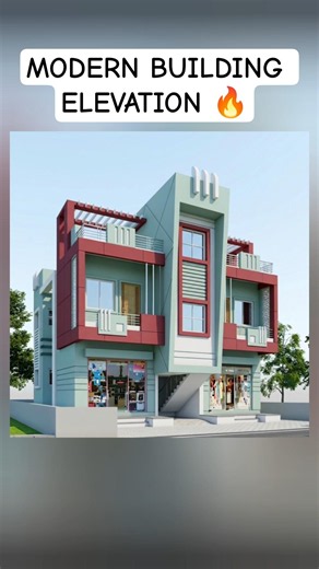 Realistic Building Elevation 🔥 Modern Exterior House Design #shorts