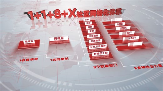 AE模板-红色组织架构