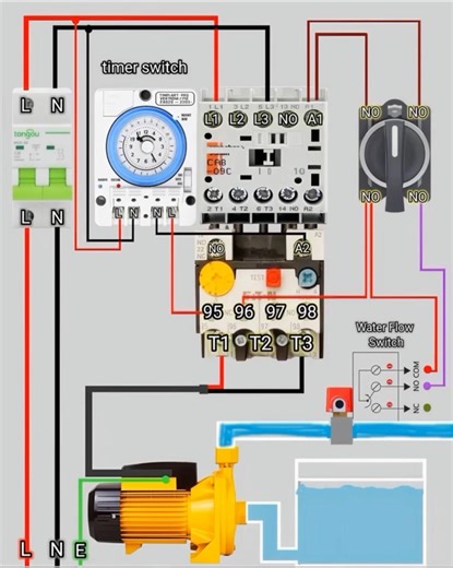 Timer Control Water Tank Wiring #industrialelectrician #industrialelectrician #electricalengineering