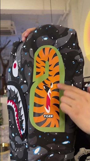 This Bape Galaxy Camo Bape Shark Hoodie Looks Insane On Body… | Try On from Ninjahype 🌌🦈 #bape