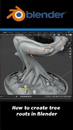 How to create tree roots in Blender? "Tips and tricks for creating tree roots in Blender.