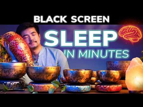 SLEEP DEEPLY TONIGHT | Himalayan Singing Bowls to Quiet the Mind • 12 Hours BLACK SCREEN