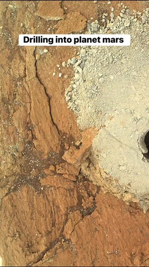 23K views · 560 reactions | NASA’s rover drilled this hole to collect rock samples, helping scientists study the planet’s history and search for signs of ancient life. #Mars #MarsRover #NASA #MarsScience #SpaceExploration #MarsGeology #MarsMission #ExploringMars #RedPlanet #MarsResearch | Mars journey | Facebook