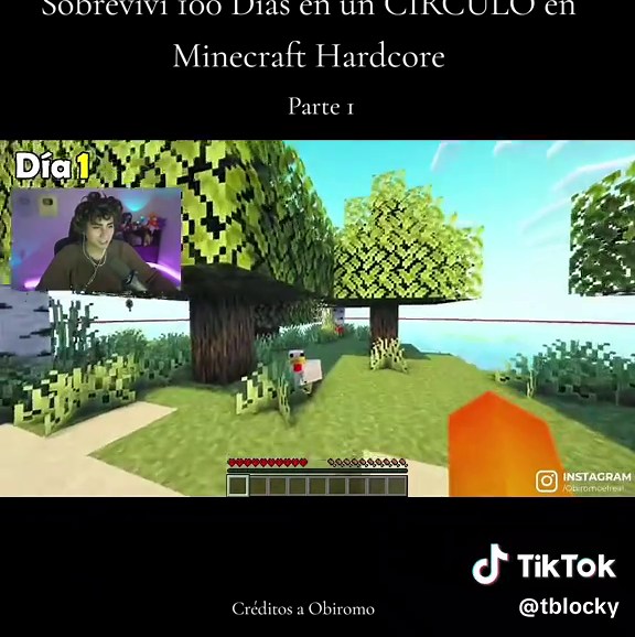 Sobrevivi 100 Días en un CÍRCULO en Minecraft Hardcore #minecraft #obiromo #creatorsearchinsights #fyp #LIVEIncentiveProgram