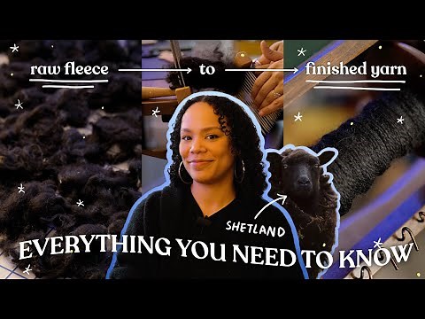 Processing a Shetland Fleece 🐑 Raw wool scouring, combing, and spinning ✨