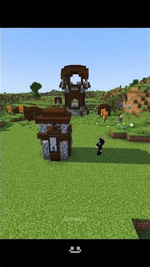 Minecraft Mini Pillager Outpost Tutorial moment. #minecraft #shorts