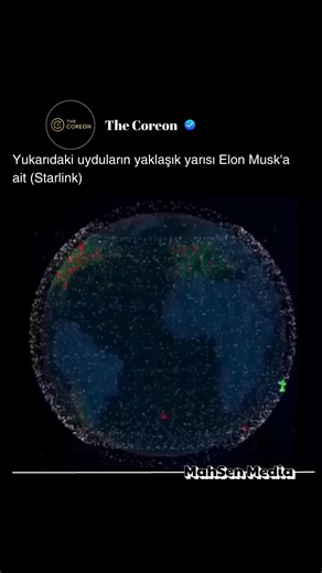 THE COREON | İnsanlık tarihinde ilk kez, şu anda başımızın üzerinde 10.000 işlevsel uydu var ve Dünya'nın etrafında yüksek hızda dönüyorlar 🛰️ Bu,... | Instagram
