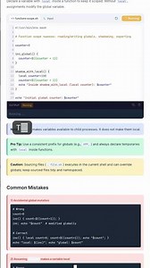 Function Scope - Bash Tutorial | 8gwifi.org — in 30 seconds #Bash #Shell #Linux