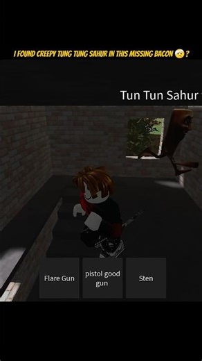I Found Creepy Tung Tung Sahur In This Missing Bacon 🤕!#roblox #shorts