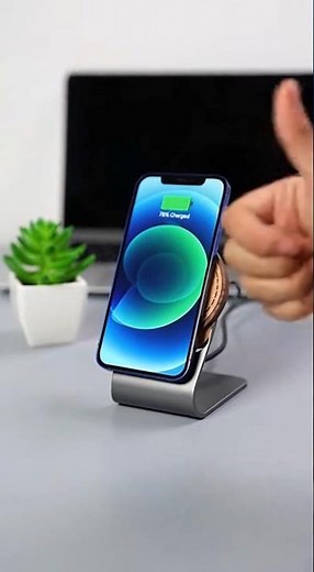 Wood Magnetic Wireless Charger 15W Fast Charging Stand for iPhone 12 Series