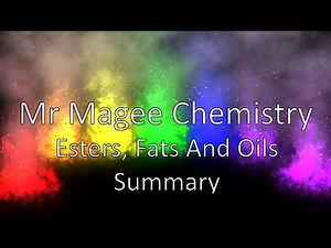 Higher Chemistry-Esters, Fats And Oils Summary