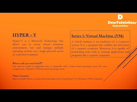 Hyper-V - Creating a Linux Virtual Machine on Windows 10 using Hyper-V - Ubuntu 20.04 LTS