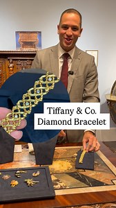 This diamond bracelet by Jean Schlumberger for Tiffany & Co. captures the legendary designer’s sculptural brilliance. Crafted in 18K yellow gold, twisted rope motifs form a striking lattice pattern punctuated by brilliant diamonds totaling 1.35 carats. Schlumberger (1907-1987) remains one of the 20th century’s most important jewelry designers, renowned for transforming nature into wearable art. His bold use of gold and gemstones redefined modern luxury at Tiffany & Co. This signed, French-made p