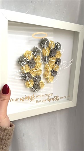 Creating a Personalized Memorial Frame with Rolled Roses