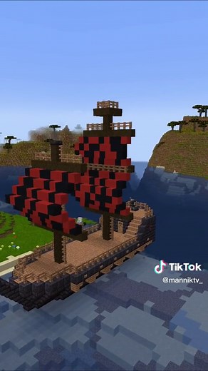 Minecraft Pirate Ship Timelapse! #minecraft#minecraftbuilding#timelapse