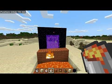 Minecraft How to Start a Nether Portal with Lava