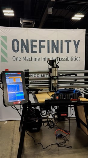 Onefinity CNC | Here we go!! We’re all set up for @texaswoodworkingfestival 2025! Come by and see us in booth 39 and give the new @redlinecnc controller... | Instagram