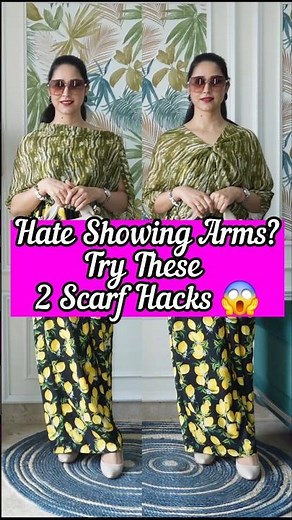 2 Chic Ways to Turn Your Scarf into Arm Covers #trendingshorts #indianfashion #stylewithme