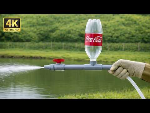 Genius Invention by a 65-Year-Old Plumber! Strong Water Pressure from PVC Pipes and Plastic Bottles