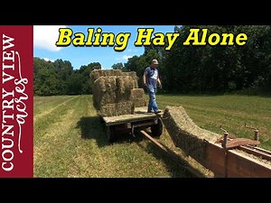 Running Square Baler and Stacking Wagon Alone