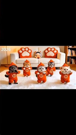 ikut Imlek miaow 😺 mana subscribe nya 😺 #catdance #kucingcomel #kucinggemoy #kucingimut #kucinglucu