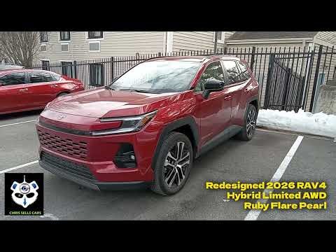 2026 RAV4 LTD AWD Hybrid Ruby Flare Pearl Grey Softex Heated Seats Advanced Parking Dashcam HUD FCTA