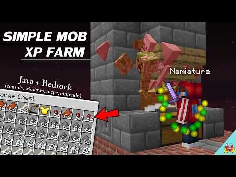 EASIEST MOB XP Farm - Minecraft Bedrock or Java 25.1/1.21+ (Minecraft tutorial)