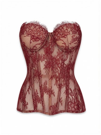 Romantic Lace Corset Top - Strapless, Plus Size, Custom Made, Valentines Day Gift - Etsy