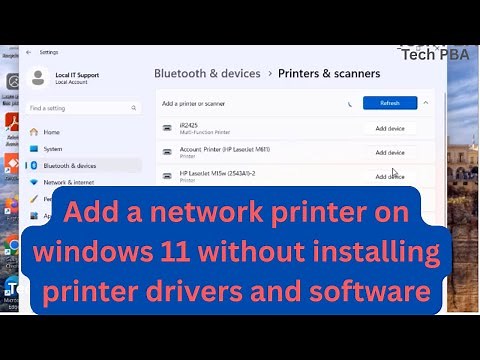 How to add a network printer on Windows 11 without installing printer drivers and software