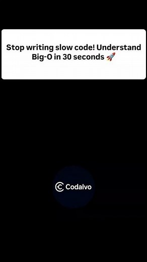 Big-O Notation Explained in Seconds 🚀 | Time & Space Complexity for Beginners
