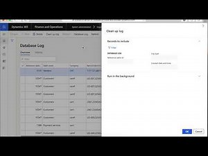 D365 Database Logging - How to Clean Log