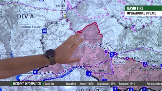 Basin Fire Operations Update 07/05/2024 Operations Section Seth Mitchell at the #BasinFire | U.S. Forest Service - Sierra National Forest