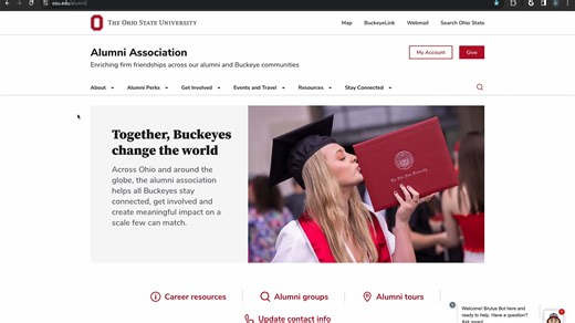 Introducing … 🥁 our BRAND NEW Ohio State Alumni Association website! Wherever your Buckeye journey takes you, we're just a click or tap away at www.osu.edu/alumni | Ohio State Alumni