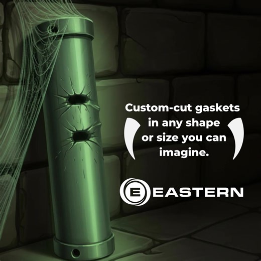Custom-cut gaskets. Any size. Any shape. Contact your sales rep or head over to easternfirst.com to see how we can help you! Happy Halloween! #easternfirst #gaskets #custom #pvf #halloween | Eastern Industrial Supplies Inc