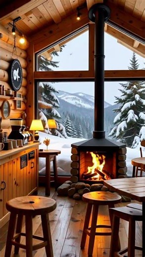 Snowy Café Jazz ☕❄️ Relaxing Winter