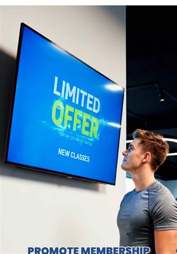 Running a gym or fitness studio? Your members need motivation and information everywhere they look. Static posters fade and tear. Printed class schedules are outdated the moment you print them. Your members miss important updates. PosterBooking transforms your gym. Display live class schedules that update instantly. Show workout tips and form demonstrations on screens throughout your facility. Promote membership specials and new classes. Celebrate member achievements and transformations. Start f