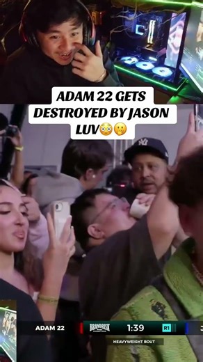 ADAM 22 gets embarrassed by JASON LUV 😭😳 #shorts #boxing #adinross