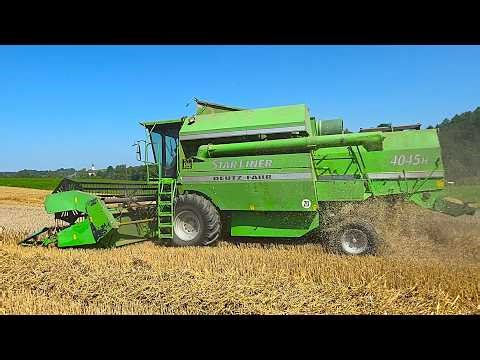 Deutz-Fahr STAR LINER 4045 H Mähdrescher beim Weizen dreschen in Roggenburg!