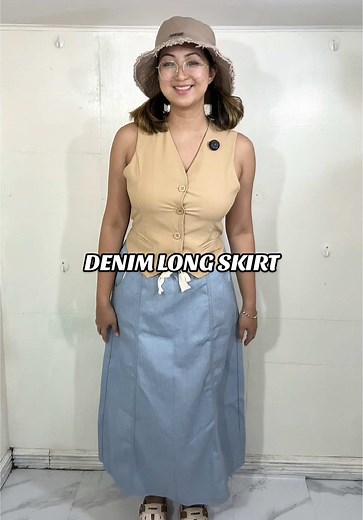 Mga Trendy na Maong Long Skirt para sa Kababaihan